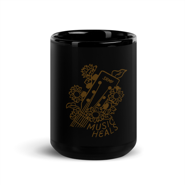 SR Bloomin' Guitar Black 15oz. Mug