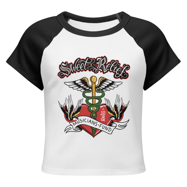 LP - Louie Perez Benefit Women’s Micro Rib Raglan Baby Tee