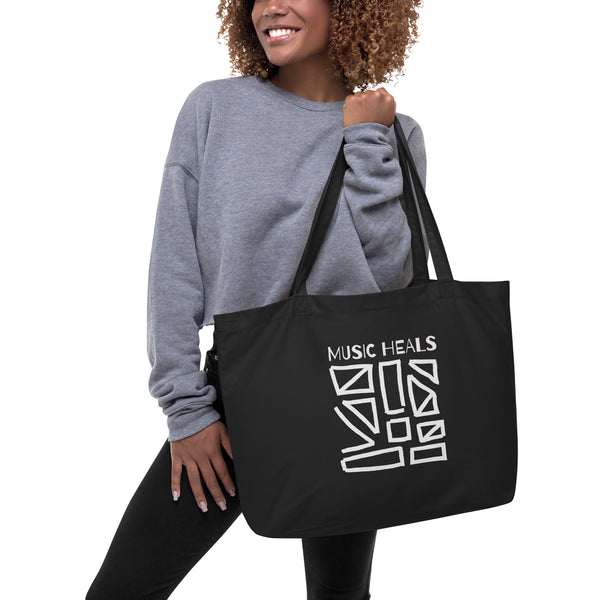 SR Geometric Music Heals Tote