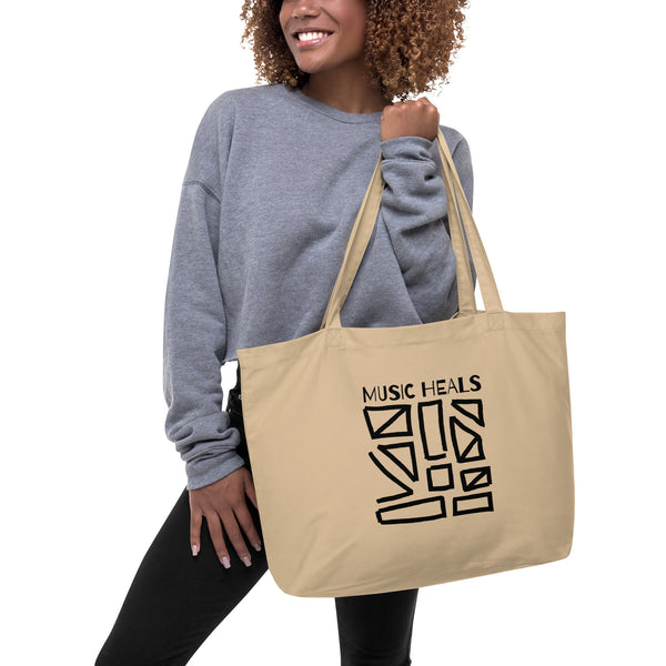 SR Geometric Music Heals Tote