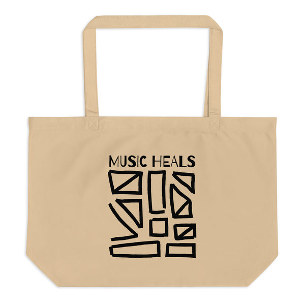 SR Geometric Music Heals Tote