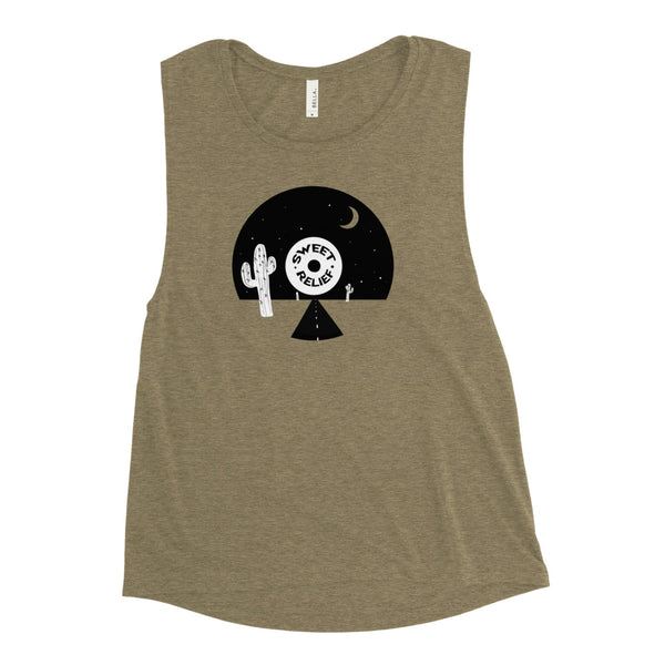 SR Desert Record Feminine Muscle Tank