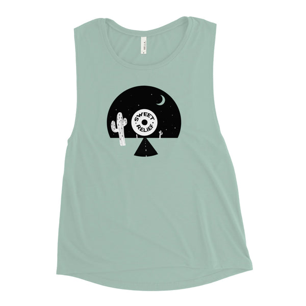 SR Desert Record Feminine Muscle Tank