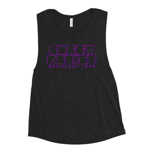 SR Neon Summer Purple Haze Feminine Muscle Tank