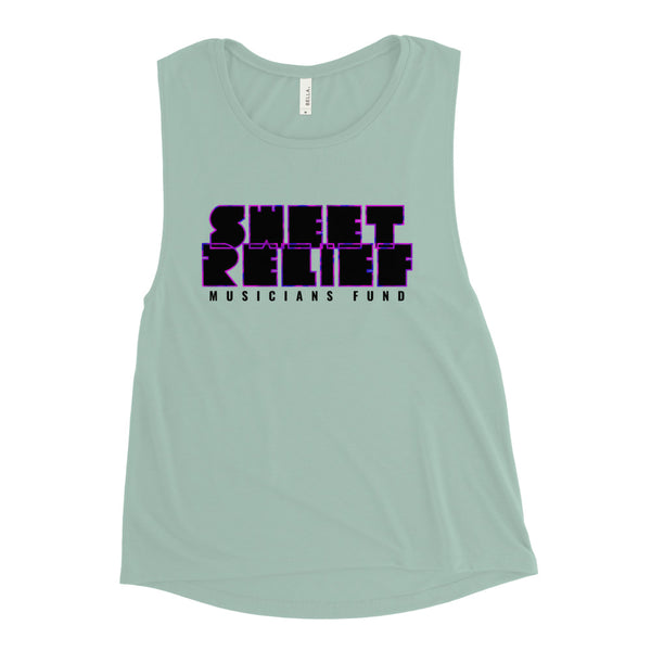 SR Neon Summer Purple Haze Feminine Muscle Tank