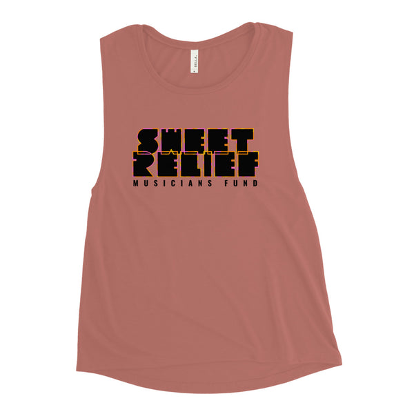 SR Neon Summer Orange Sherbet Feminine Muscle Tank