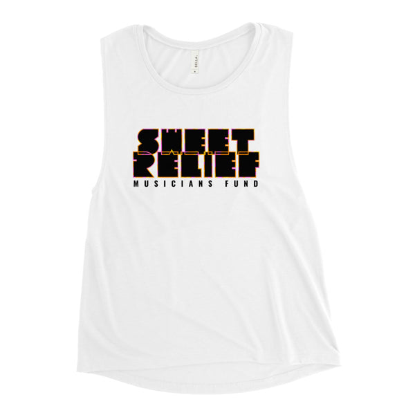 SR Neon Summer Orange Sherbet Feminine Muscle Tank